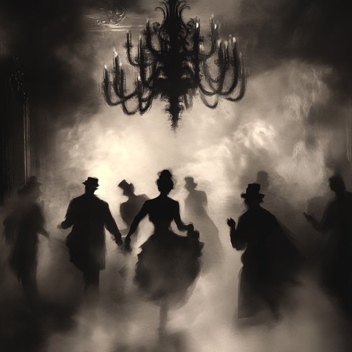 Transport yourself to an eerie cabaret where playful yet dark piano tunes echo, revealing hidden secrets and intricate tales. Shadows twist in rhythm as the smoky air enhances the enigmatic ambiance. This musical journey captures the essence of a carnival's darker side, full of mystery and playful mischief.