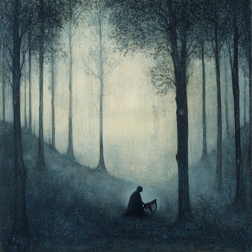 An instrumental dark folk piece combining haunting melodies and deep resonant tones to evoke the mysticism of ancient forests and forgotten rituals. Traditional acoustic instruments weave a tapestry of sound embodying the spiritual connection between nature and the human soul.