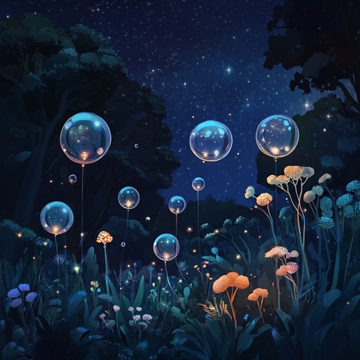 An enchanting instrumental that blends nursery rhyme melodies with psychedelic soundscapes, leading listeners through a dreamy forest filled with floating bubbles and mystical creatures. The piece combines gentle celesta tones with swirling synths, creating a surreal and captivating auditory experience.