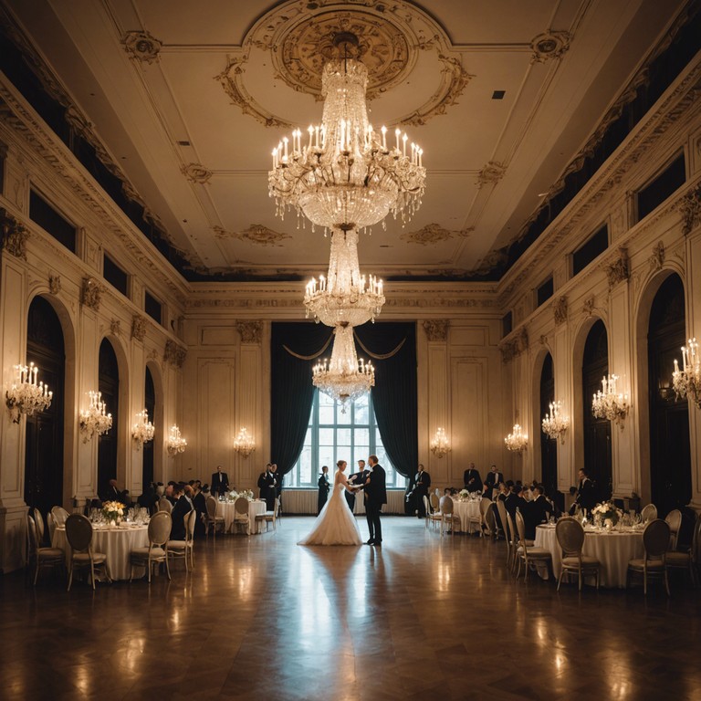 This composition captures the essence of a tranquil evening ballroom dance, where each gentle step and turn is a brushstroke painting a scene of grace and elegance. The music flows like velvet, carrying the listener to a time of sophisticated gatherings under chandeliers and moonlit serenades.