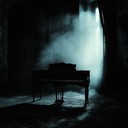 an eerie piano melody evokes haunting midnight cabaret atmosphere