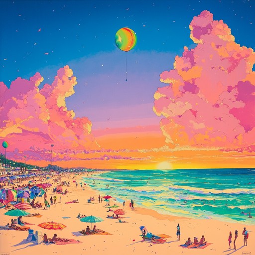 A radiant instrumental track filled with bright synth melodies and bouncy rhythms, perfect for a carefree summer day. The song lifts the listener with its vibrant energy and cheerful tones, evoking images of sun soaked beaches, vibrant festivals, and joyful gatherings