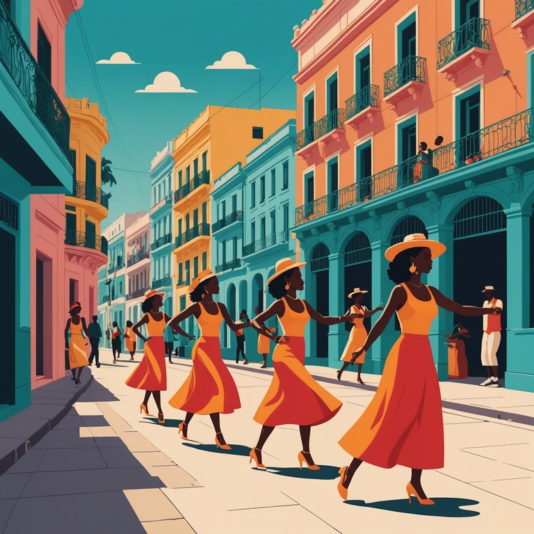 Imagine a vibrant street in havana, filled with the sounds of laughter and clapping while dancers tap their feet to a joyful rumba rhythm. This instrumental track blends traditional cuban percussion with a lively piano melody that captures the essence of a sunlit, festive summer day in havana. The music evokes feelings of joy and a carefree spirit, perfect for lifting the spirits and inspiring dance.