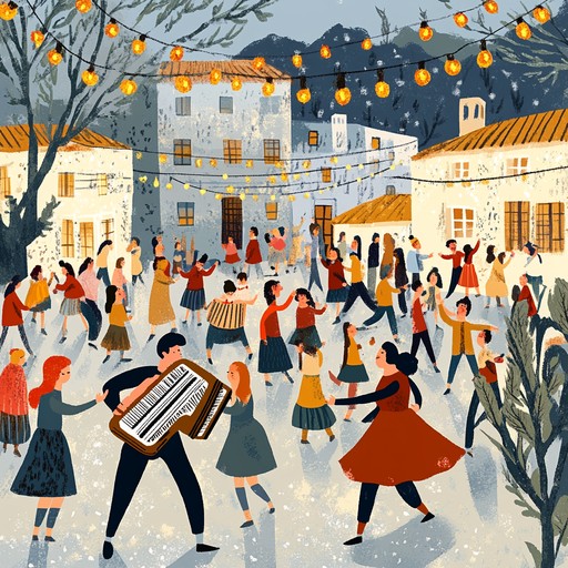 A lively instrumental polka piece that embodies the energy and excitement of a bustling village festival, featuring fast paced accordion melodies and rhythmic beats that inspire joyful dancing.