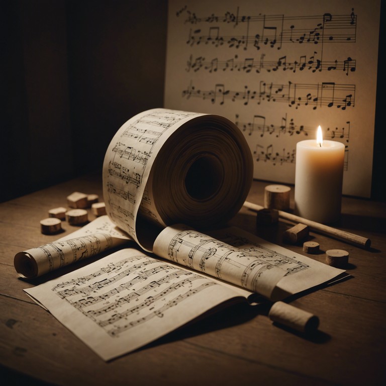 Imagine navigating through the dense fog of history, armed only with the notes of a solitary flute. Each melody line explores different facets of historical legends, enveloped in a classical baroque sensibility.