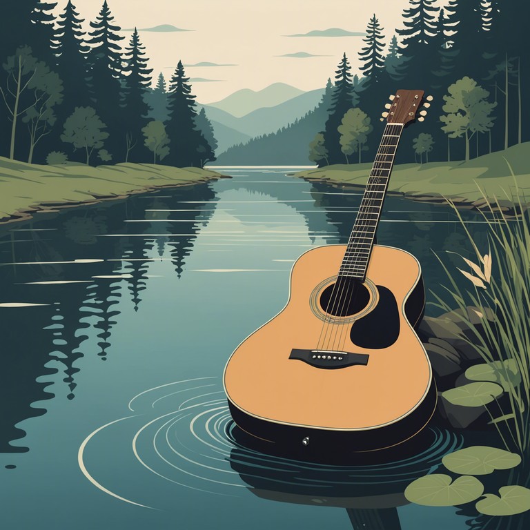 Envision sitting by the serene riverbank, a soft acoustic guitar complementing the peaceful rush of the flowing water. This alternative version highlights a slightly more melodic approach, inviting deep reflection and comfort amidst the simplicity of nature.