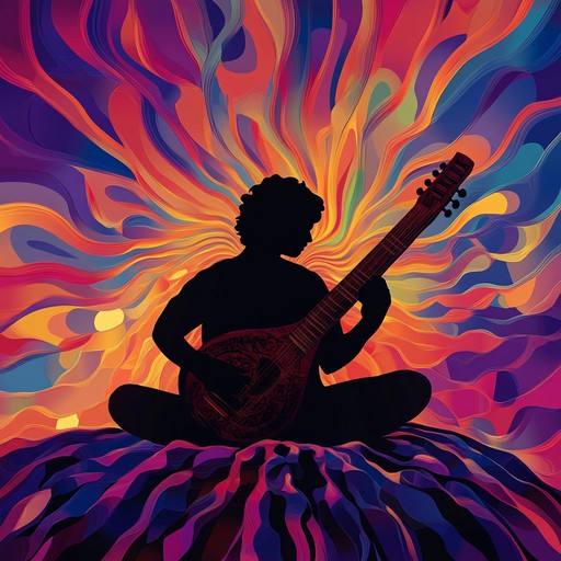 An immersive instrumental track that fuses the soulful depth of indian raga with the electrifying energy of rock music. Sitar and electric guitar converse over layered rhythms, taking listeners on a spiritual voyage through soundscapes that bridge east and west.