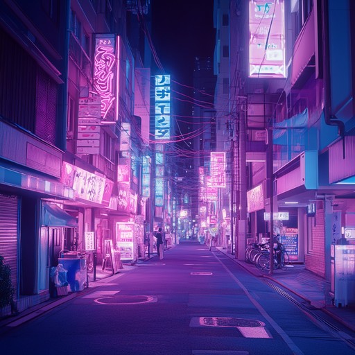 Floating through tokyo streets at night, the city lights blending with mysterious undertones. This track uses evocative synths and rhythmic beats to create an enigmatic and engrossing ambiance.