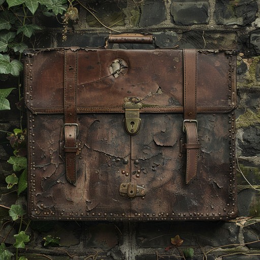 A curious traveler discovers an old, worn leather briefcase at a flea market. The case is heavy and appears to hold something of great importance. As they unlatch the clasps, a haunting melody emerges, hinting at the mysterious contents within. The traveler is transported on a musical journey, imagining the untold stories and secrets the briefcase may hold.