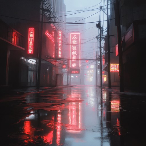 This instrumental track uses haunting melodies and eerie soundscapes to immerse the listener in a world of anxiety and isolation, reflecting the unsettling atmosphere of desolate urban environments at night, blending elements of ambient and experimental music.