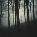 eerie ambient evoking dark forest atmosphere with haunting whispers