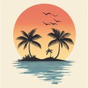 calming tropical sunset instrumental with ocean and marimba sounds