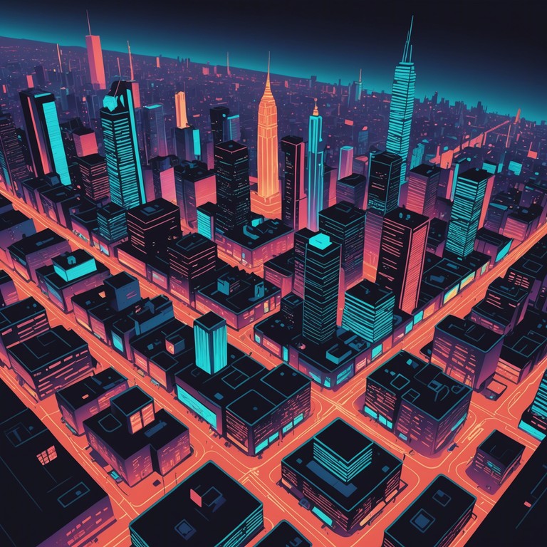 A high octane pop track designed to be the anthem for virtual reality adventures, encapsulating the thrill of navigating through a vividly illuminated digital city. Brimming with dynamic beats and sparkling synths, it's the perfect backdrop for a night of discovery.