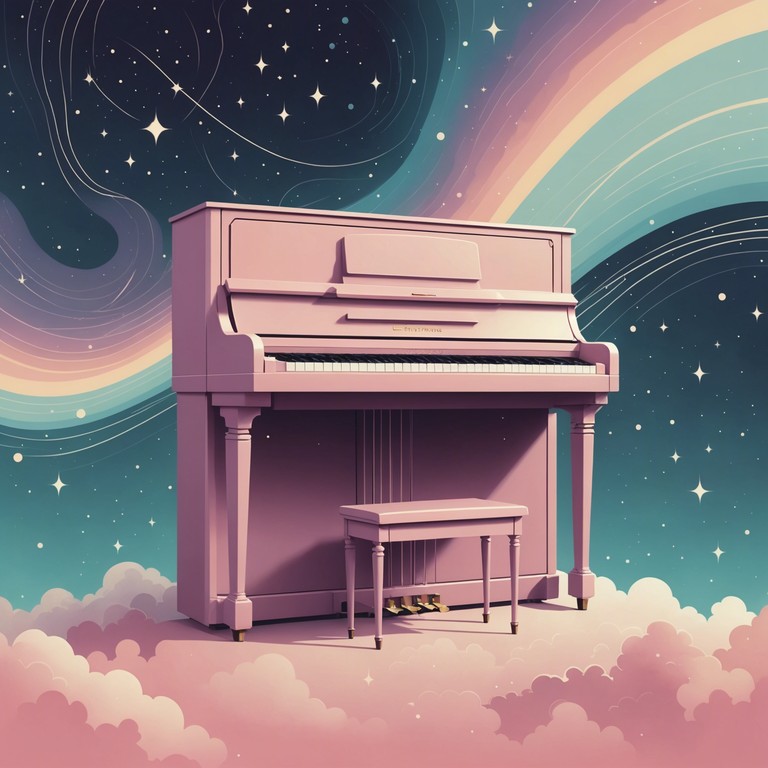 A soothing musical voyage, utilizing the timbres of the 70s and layers of ambient sound to evoke a sense of nostalgic tranquility as if adrift in a starry expanse.