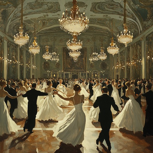 This instrumental track merges the infectious rhythms of dance pop with the elegant flair of ballroom music. Featuring rich orchestral arrangements and a pulsating beat, it combines traditional ballroom motifs with modern electronic sounds to create a refined yet invigorating atmosphere perfect for sophisticated dance events.