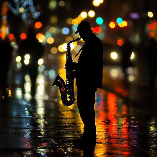 Dive into a bustling city at midnight, where the pulsating beats of house music meet the soulful and melancholic textures of jazz. Experience the dramatic interplay of saxophone riffs, deep basslines, and complex rhythms that evoke the essence of a city that never sleeps