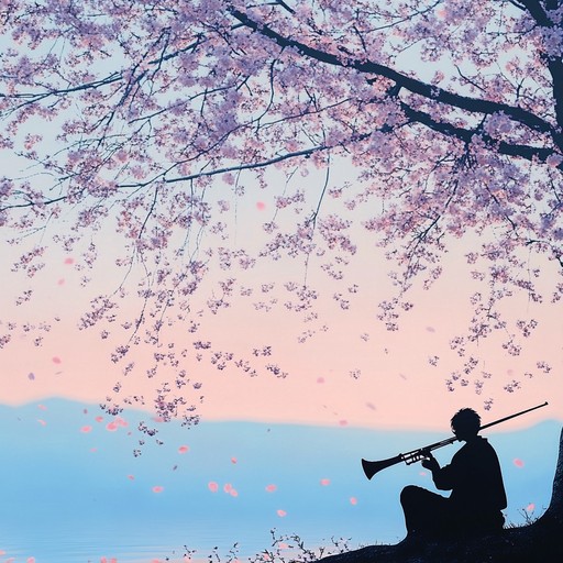 An instrumental track capturing the gentle ambiance of cherry blossom season, utilizing the shakuhachi to evoke feelings of peace and introspection.