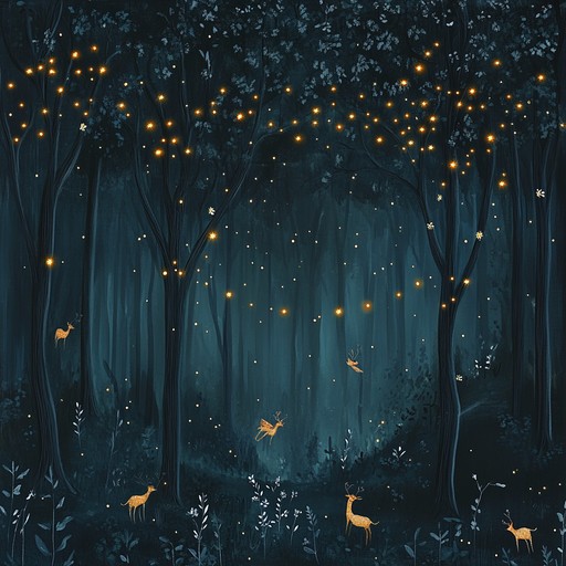 An instrumental track featuring delicate celesta tones and soft rhythms, illustrating the whimsical whispers of woodland fairies in a serene, magical setting.