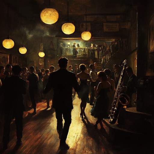 This track features lively, swinging jazz rhythms combined with soaring, emotive saxophone solos. The arrangement evokes the feel of a 1940s dance hall, creating an atmosphere of romance and excitement. Perfect for a nostalgic and energetic night out.