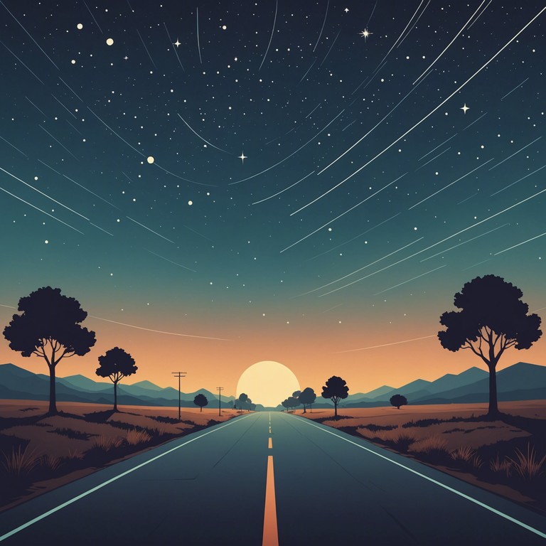 A soulful instrumental track that channels the spirit of a late night drive through the american south, embodying a deep sense of nostalgia and reflection. The smooth, melancholic sound of a slide guitar intertwines with the backdrop of a quiet, starry night, evoking the vast and open road.