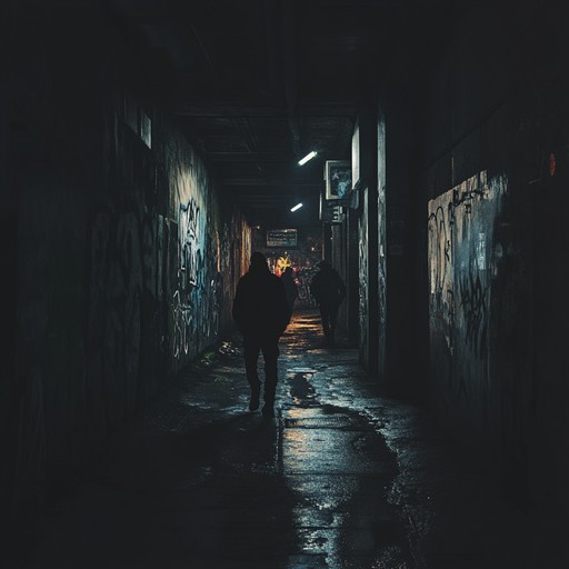 Dive into the gritty underbelly of the city with underworld alley grime, a track that seamlessly blends raw, powerful beats with industrial noise and ambient textures. This instrumental piece captures the essence of desolate urban landscapes, delivering an intense auditory experience that mirrors the harsh realities of life in the underground. Perfect for setting a dark, moody atmosphere.