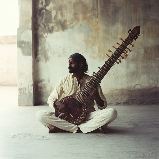 Fusing the rich melodic structures of hindustani ragas with the raw power and dissonance of electronic grunge, this track creates an intense, gritty soundscape.