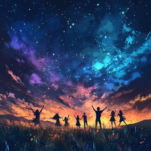 An energetic instrumental piece blending traditional sertanejo rhythms with modern elements, evoking the euphoria of dancing beneath brazil's expansive evening skies.