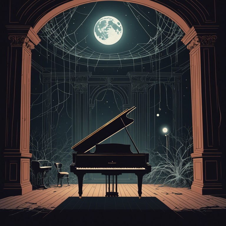 A dark and introspective track where haunting piano melodies resonate over subtle, atmospheric backdrops, conveying a sense of mystery and depth.