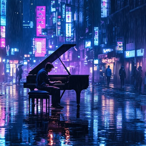 An instrumental soul piece that intertwines classic soulful rhythms with ambient synthesizer sounds, creating a journey through a neon lit cityscape at night