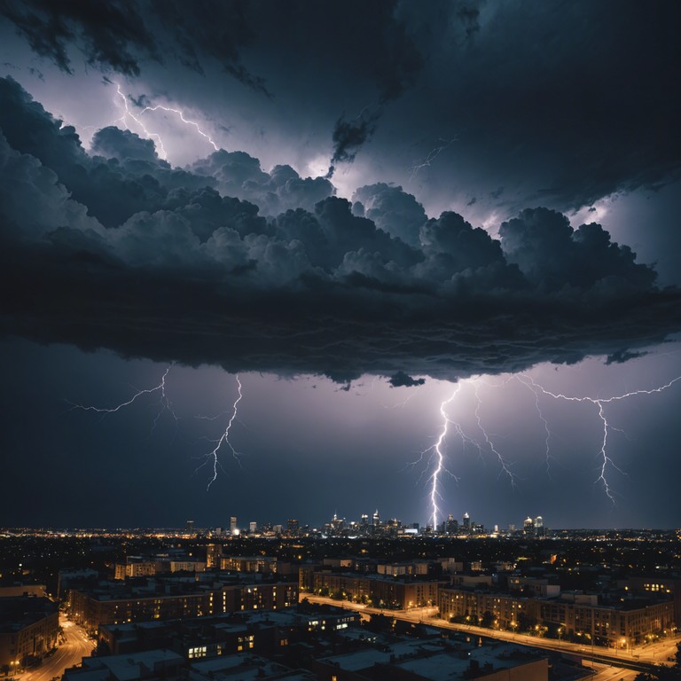 Imagine a stormy night where fierce lightning illuminates the sky, mirroring the electrifying energy of blues rock. The track features raw, intense electric guitar solodes intertwined with deep, rhythmic basslines, creating a sound that’s both nostalgic and profoundly invigorating.