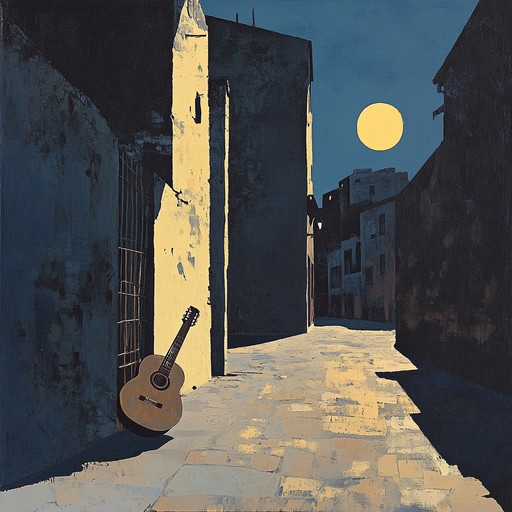 A haunting instrumental bossa nova piece that captures the eerie atmosphere of moonlit streets in rio de janeiro, where shadows dance and whispers echo through the night.