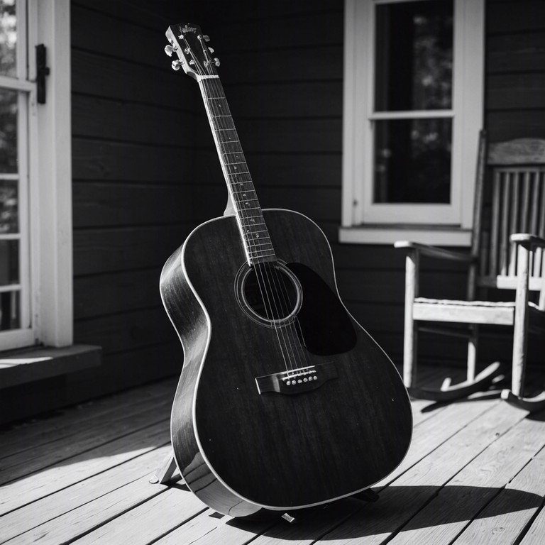 A leisurely blues instrumental that invokes the ambiance of a relaxed, sunny afternoon on an old wooden porch. The track features a deep, resonant acoustic guitar that plays a slow, heartwarming melody, capturing the essence of a carefree day with gentle riffs and an easy going rhythm.