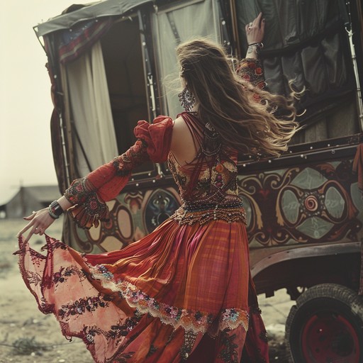 This vibrant composition captures the spirit of a gypsy caravan, with its upbeat melody and infectious rhythm. The song features intricate guitar work, accompanied by accordion, violin, and tambourine, creating a rich tapestry of sound that transports the listener to a festive celebration around a campfire. The music ebbs and flows, building to a crescendo before settling into a joyful dance that invites everyone to join in.