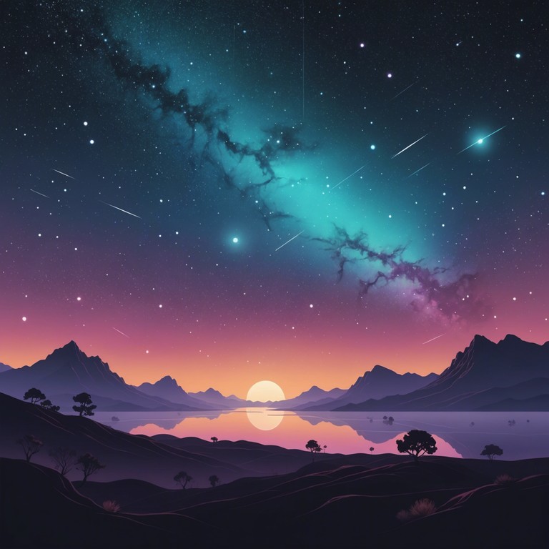 This track captures the serene beauty of the cosmos with airy synth pads that paint a vivid soundscape of distant starlight and nebulous formations. Perfect for moments of reflection or exploring the outer limits of one's imagination.