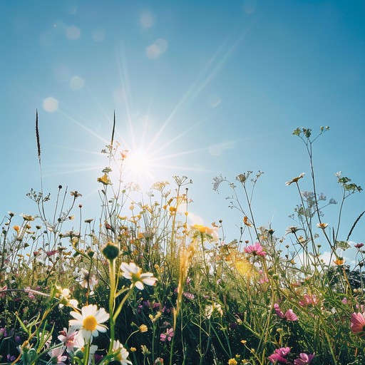 A light hearted and whimsical composition that captures the essence of a sunny summer day in a meadow, featuring playful melodies and breezy arrangements to evoke feelings of joy and relaxation