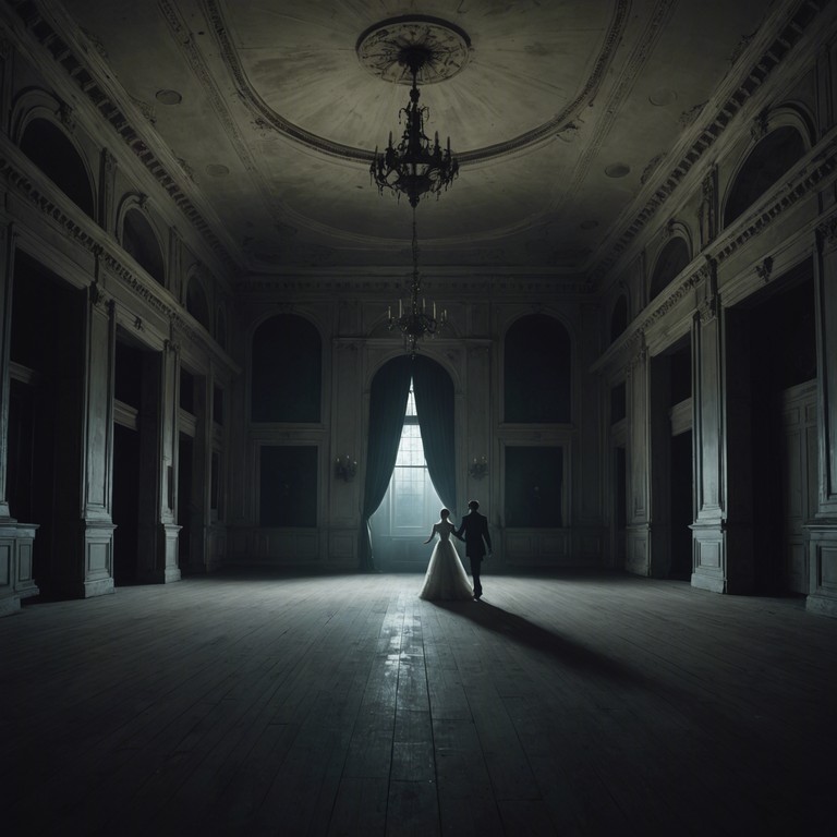 Imagine a grand, dusty ballroom where the echoes of a long forgotten tango play out. The music sweeps through the cobwebbed corners, each note dripping with spectral whispers and a haunting nostalgia. The accordion's bellow breathes life into the ghostly dancers that sway in the shadows of moonlit decay.