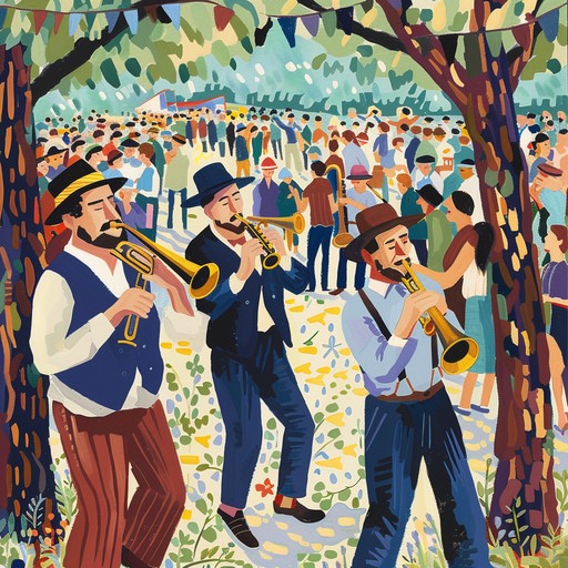 Immerse yourself in a lively klezmer tune full of joyful melodies and energetic rhythms, capturing the essence of eastern european celebrations with a fast paced, uplifting dance track.