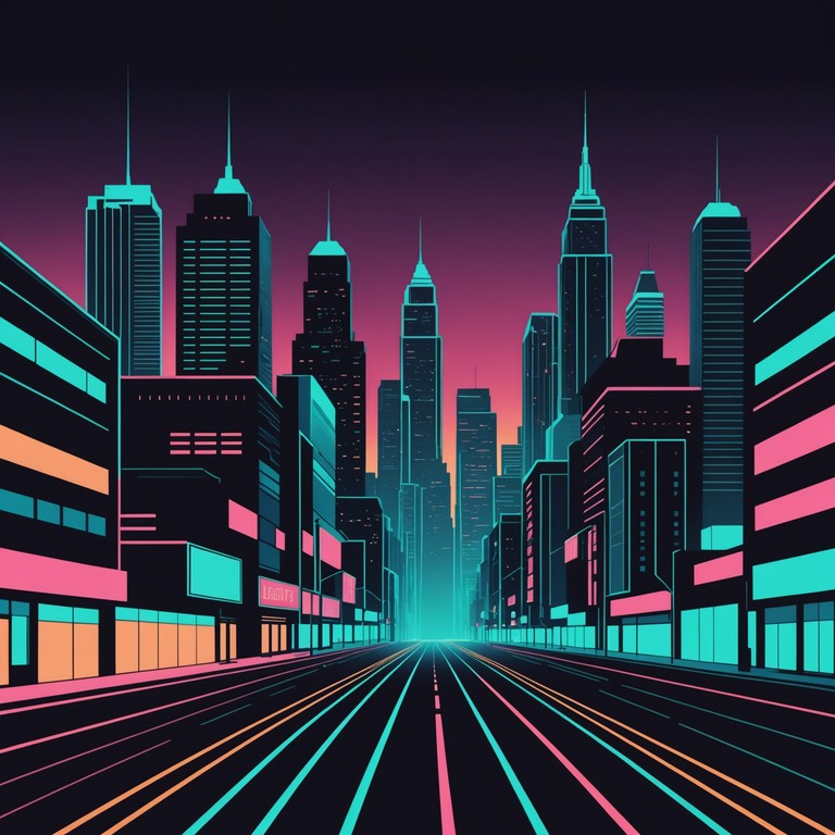 A vibrant track that encapsulates the essence of a bustling cityscape at night, blending pulsating rhythms with high pitched synthesizers to create an urban anthem. This composition mimics the relentless energy and the luminous vibe of a metropolis that never sleeps.