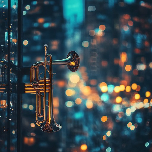 An infectious jazz track that reflects the vibrant energy of a city's nightlife, featuring powerful brass melodies and smooth piano, creating a dynamic and exciting atmosphere perfect for urban scenes.