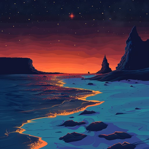 Experience the fusion of tropical melodies and cosmic ambient sounds in this instrumental, capturing the essence of a tranquil yet mystical beach on another planet, where every wave seems to glow with an otherworldly light.