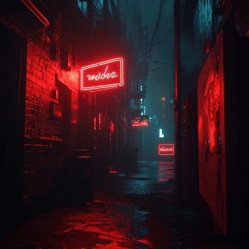 A haunting new jack swing track with eerie synths and minimalistic beats, evoking a suspenseful and unsettling atmosphere perfect for urban late nights.