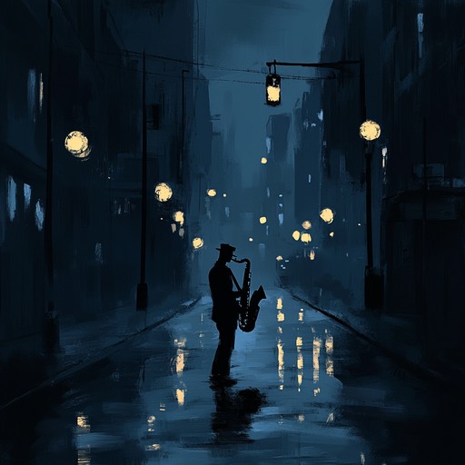 This instrumental piece blends soulful saxophone melodies with moody piano chords, evoking the deep emotions of a love lost in the shadows of a city night.