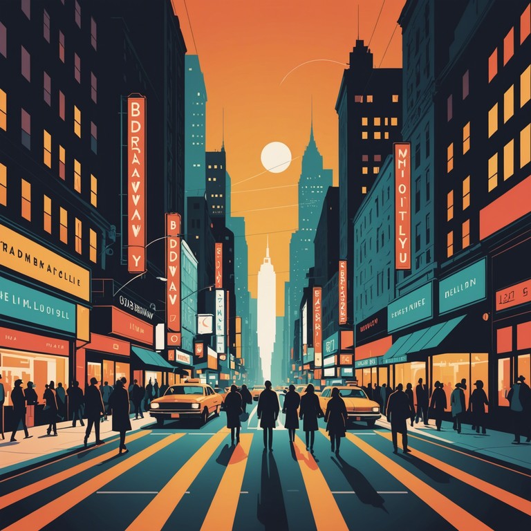 This instrumental track embodies the vibrant and thrilling atmosphere of broadway, designed to inspire listeners with its dynamic rises and enchanting melodies played on the piano. Perfect for invoking the feel of new york's famous theater district, the music sweeps you away into a world of dreams and possibilities.