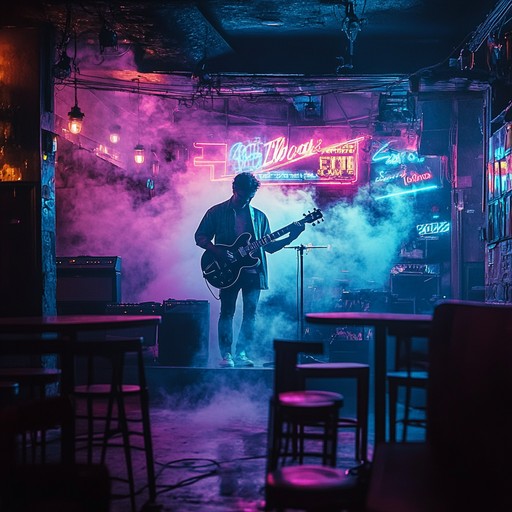 A raw and soulful instrumental blues rock track highlighted by heavy electric guitar elements. The music paints a picture of a smoky blues club after midnight, filled with intense emotion and raw energy. Deep guitar bends, rough rhythms, and heavy distortion create a gritty vibe that immerses the listener in the dark narrative.