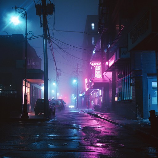 A melancholic journey through neon lit streets, capturing the bittersweet emotions of longing and nostalgia with lush synthesizer melodies and 80s inspired rhythms