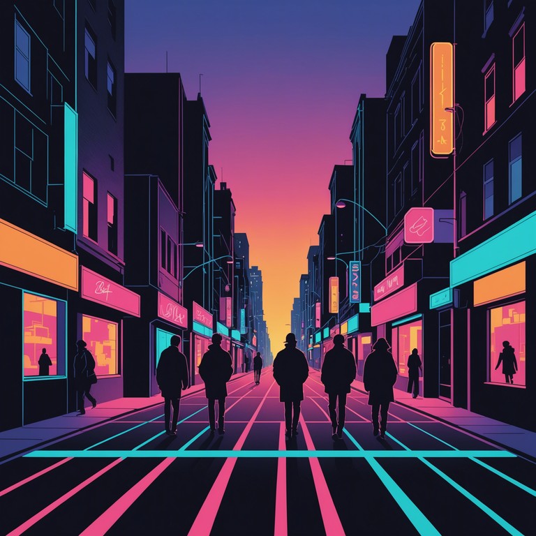 Step into an alternate urban environment where every corner turned confronts you with a new, funky yet ominous musical pulse. Dark city funk escape captures the essence of navigating through a thrillingly unpredictable, neon tinged mystery, filled with immense musical intrigue and the thrill of the nighttime chase.