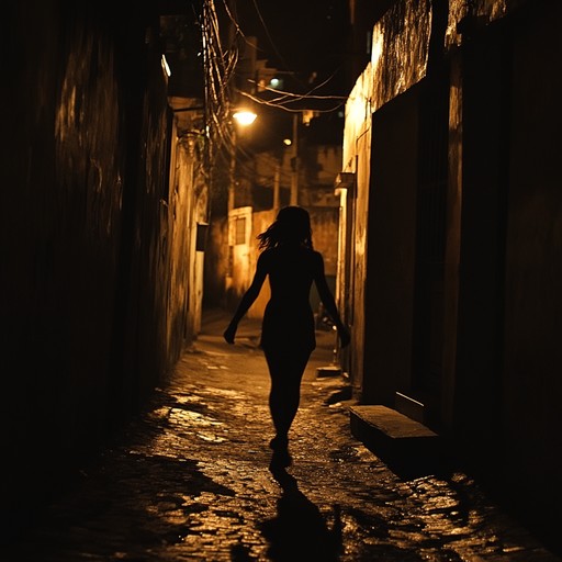 A haunting instrumental samba that blends traditional brazilian rhythms with dark, ominous tones, evoking the feeling of walking through deserted alleys of rio at midnight, shadows lurking at every corner.