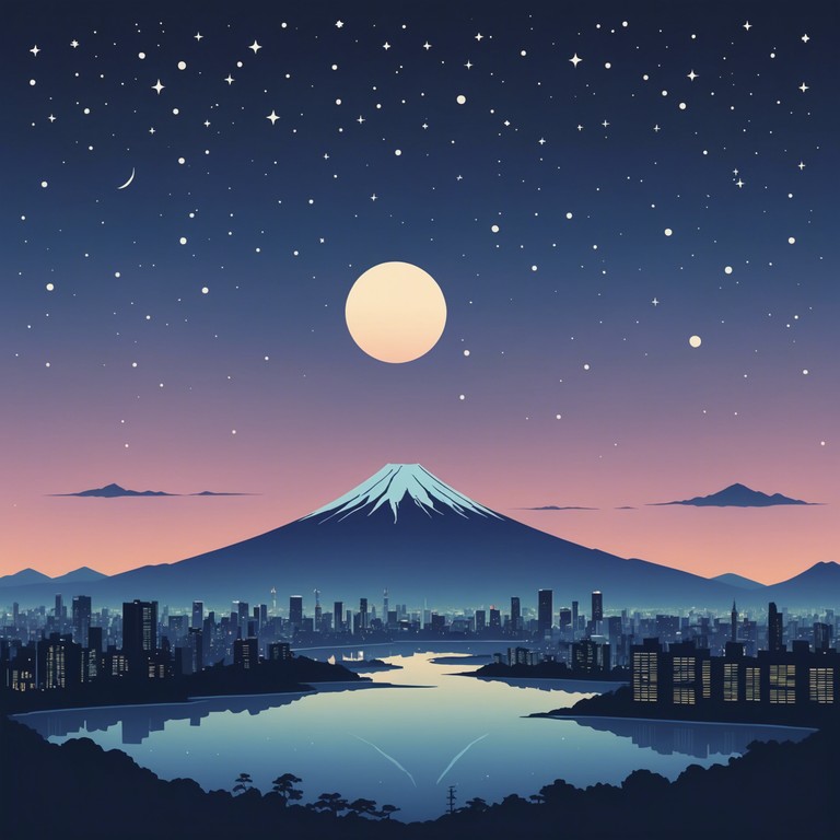 This track captures the essence of a serene evening in tokyo, blending traditional japanese string instruments with modern ambient sounds to evoke a sense of peace and elegance amidst the urban landscape.