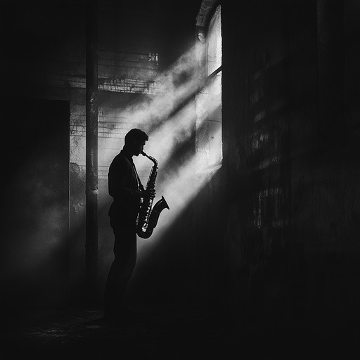 A solo saxophone performance encapsulates the essence of solitude and reflection, as each note tells a story of time stopped moments in once lively environments.