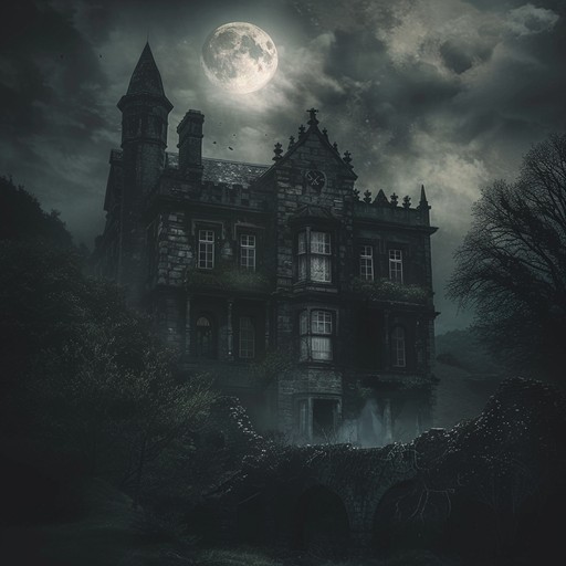 This track captures the essence of a haunted mansion with ghostly whispers traveling through each room. The melody alternates between uneasy calm and sudden bursts of intensity, evoking a spine tingling atmosphere. The use of echo effects and minor keys enhances the creepy sensation, making listeners feel like they're walking through the abandoned halls themselves.